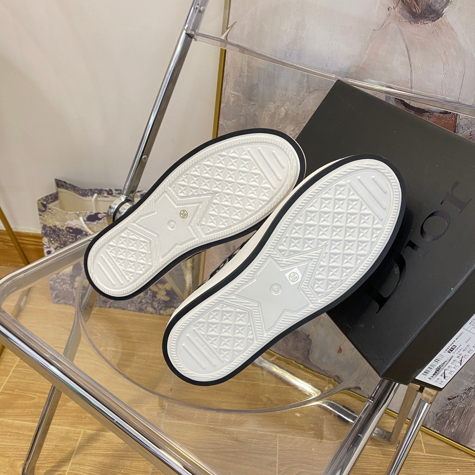 DIO*New muffin thick bottom embroidered canvas shoes