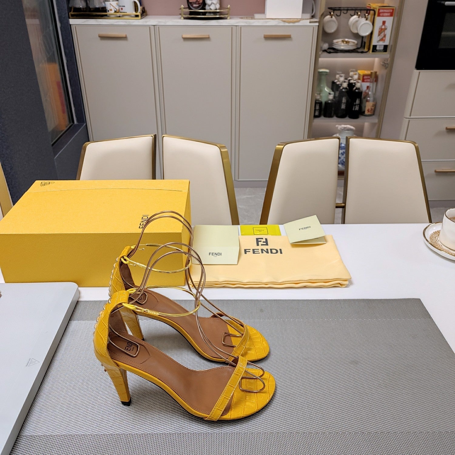 FEN* 24 new leather high heels 1:1 VIP