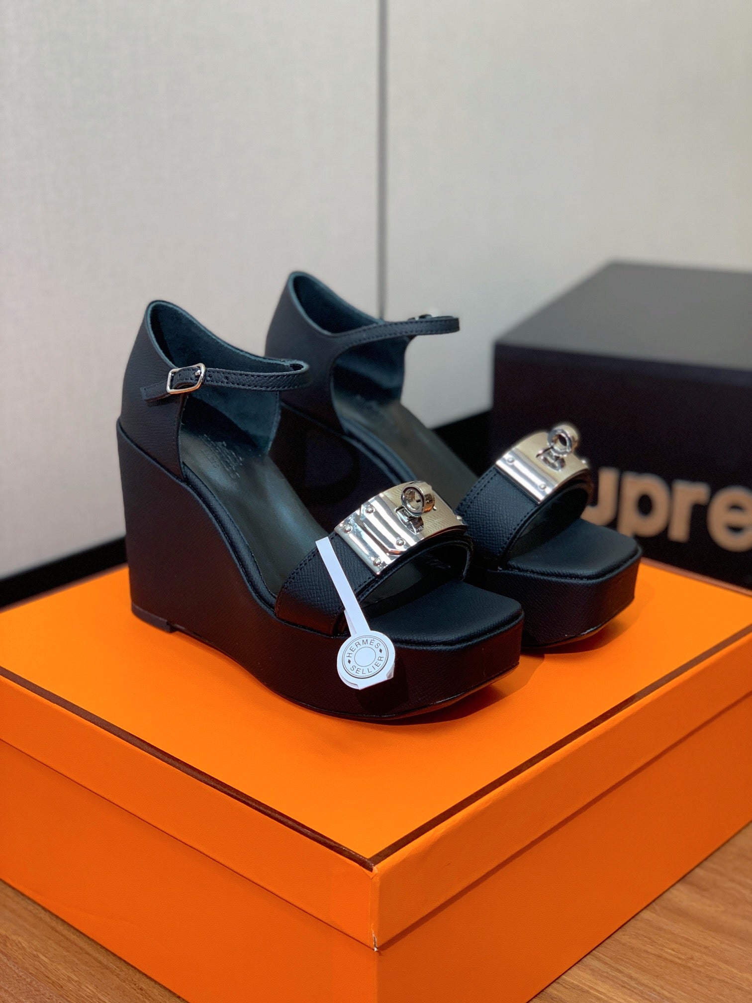 Herm* 24 new KEIIY shoe buckle high heels 1:1 VIP
