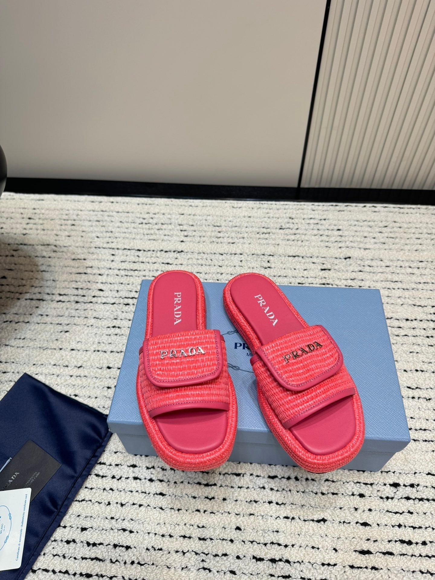 PRA* 24 New Straw Shoes Slippers 1:1 VIP