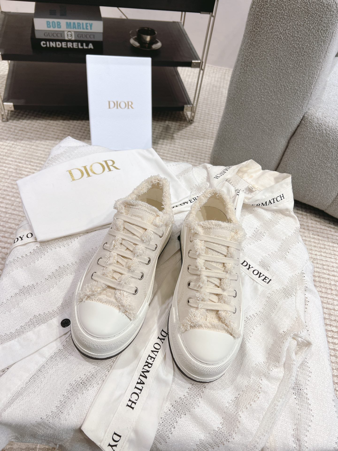 DIO* 24 New Embroidered Flowing Mustache Sneakers 1:1 VIP
