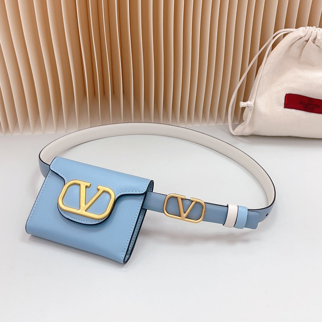 Valenti* 24SS leather belt with waist bag 1:1 VIP
