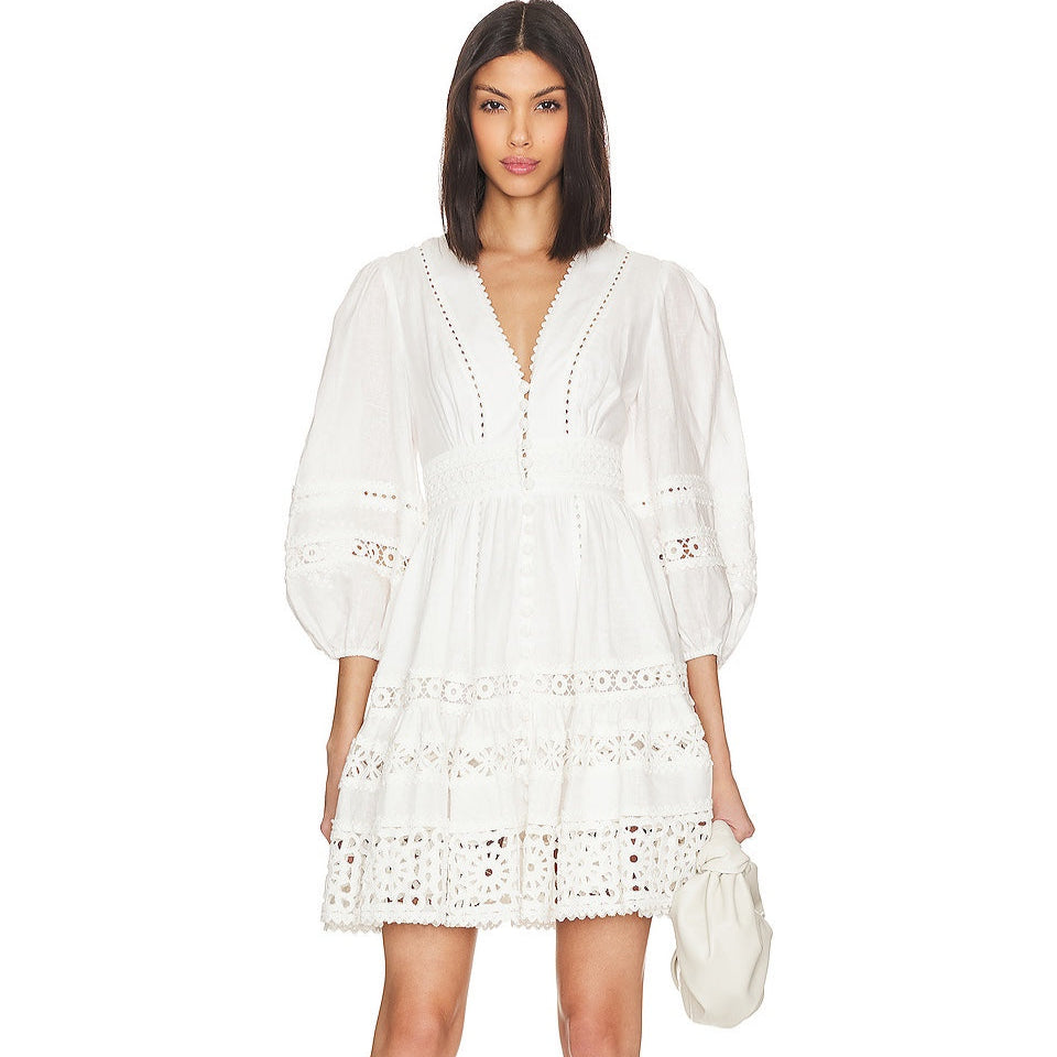 ZIMMERM* paneled V-neck dress