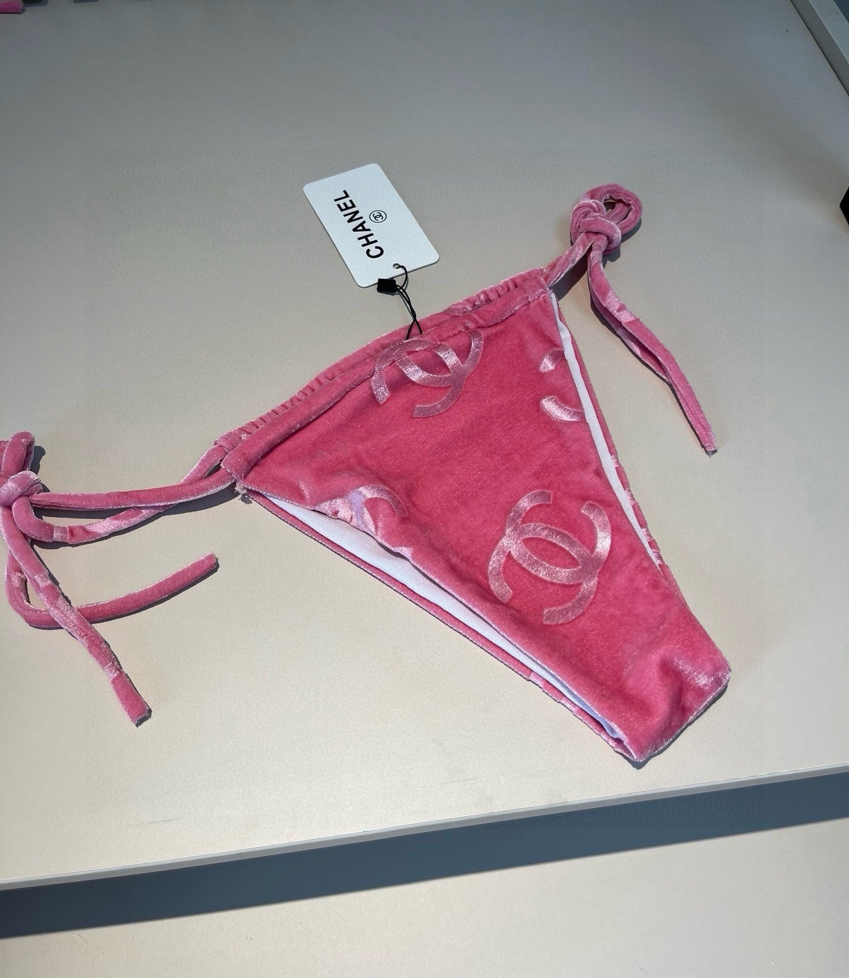 CHAN* 25SS Corduroy Bikini Three-Piece Set