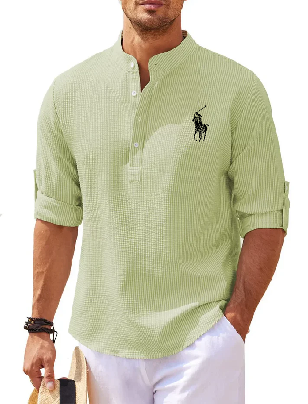 Men's Pineapple Stand Collar Cardigan