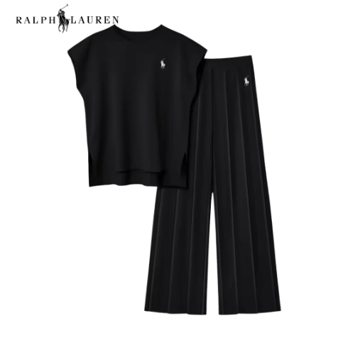 Women's Sleeveless Knit Vest + Wide-Leg Pants
