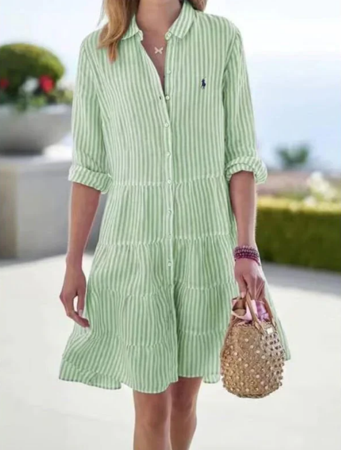 Women's striped shirt dress