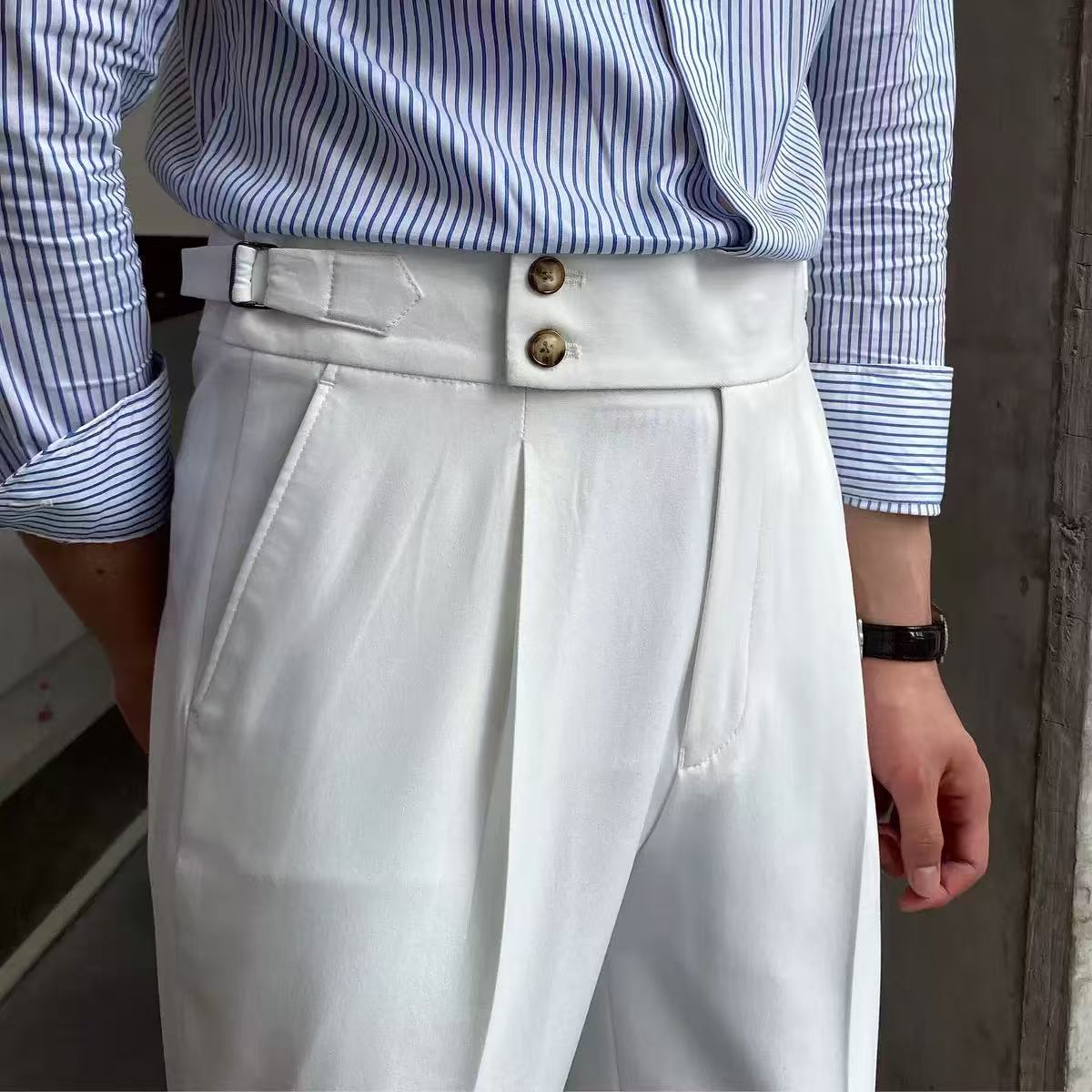 2026 High-Waisted Straight-Leg Casual Trousers