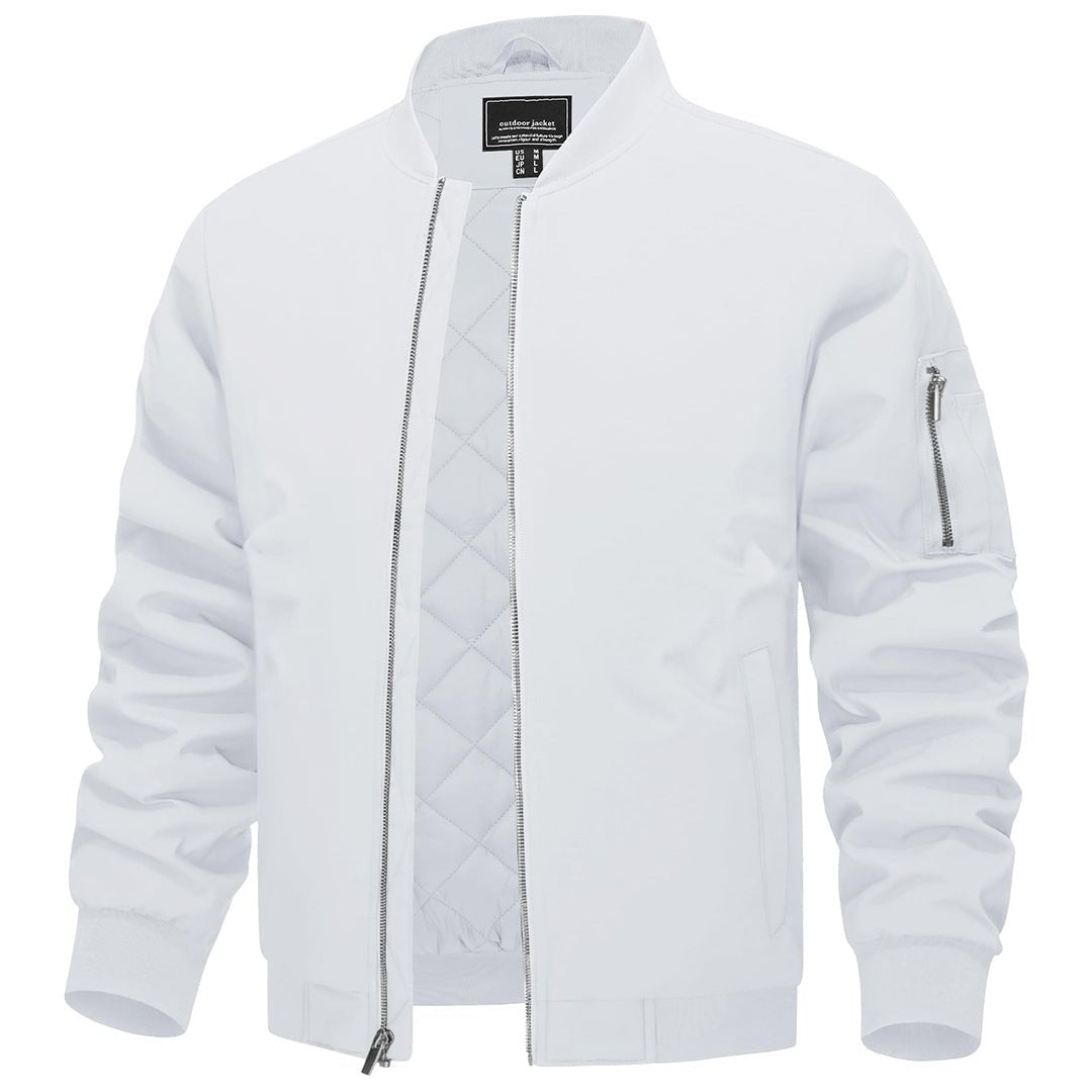 Men's Thermal Quilted Water Resistant Bomber Jacket